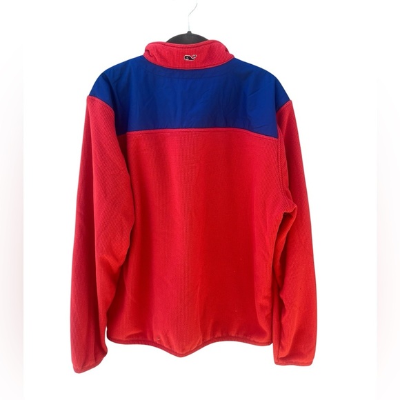 Vineyard Vines Fleece Pullover Adult Size Medium  Blue Red USA - Picture 8 of 8